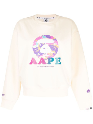 Logo-print crew-neck sweatshirt, AAPE BY *A BATHING APE® Logo-print crew-neck sweatshirt
Logo-print crew-neck sweatshirt, AAPE BY *A BATHING APE® Logo-print crew-neck sweatshirt