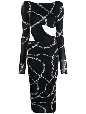 Logo-print cut-out detailing dress, Versace Jeans Couture Logo-print cut-out detailing dress
Logo-print cut-out detailing dress, Versace Jeans Couture Logo-print cut-out detailing dress