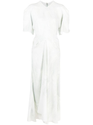 Draped feather-print midi dress, Victoria Beckham Draped feather-print midi dress
Draped feather-print midi dress, Victoria Beckham Draped feather-print midi dress