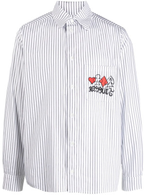 Logo-embroidered striped cotton shirt, PACCBET Logo-embroidered striped cotton shirt
Logo-embroidered striped cotton shirt, PACCBET Logo-embroidered striped cotton shirt