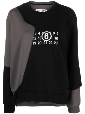 Asymmetric logo-print cotton-blend sweatshirt, MM6 Maison Margiela Asymmetric logo-print cotton-blend sweatshirt
Asymmetric logo-print cotton-blend sweatshirt, MM6 Maison Margiela Asymmetric logo-print cotton-blend sweatshirt