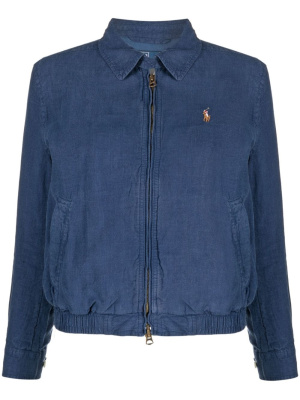 Pony-embroidered linen bomber jacket, Polo Ralph Lauren Pony-embroidered linen bomber jacket
Pony-embroidered linen bomber jacket, Polo Ralph Lauren Pony-embroidered linen bomber jacket