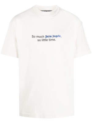 

Slogan-print cotton T-shirt, Palm Angels Slogan-print cotton T-shirt