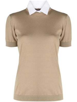 Pointed-collar layered fine-knit jumper, Ralph Lauren Collection Pointed-collar layered fine-knit jumper
Pointed-collar layered fine-knit jumper, Ralph Lauren Collection Pointed-collar layered fine-knit jumper
