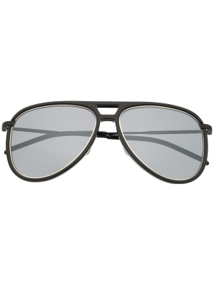

Mirrored pilot-frame sunglasses, Saint Laurent Eyewear Mirrored pilot-frame sunglasses