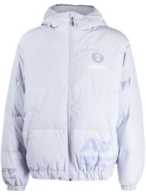 Slogan-print hooded padded jacket, AAPE BY *A BATHING APE® Slogan-print hooded padded jacket
Slogan-print hooded padded jacket, AAPE BY *A BATHING APE® Slogan-print hooded padded jacket