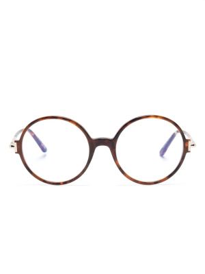 Tortoiseshell-effect round-frame glasses, TOM FORD Eyewear Tortoiseshell-effect round-frame glasses
Tortoiseshell-effect round-frame glasses, TOM FORD Eyewear Tortoiseshell-effect round-frame glasses