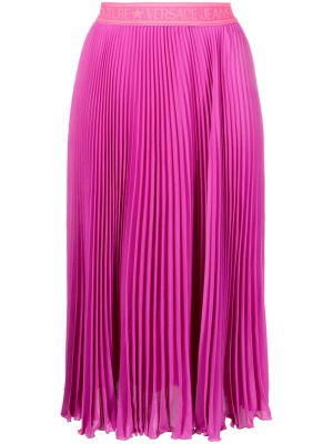 Pleated logo-waistband midi skirt, Versace Jeans Couture Pleated logo-waistband midi skirt
Pleated logo-waistband midi skirt, Versace Jeans Couture Pleated logo-waistband midi skirt