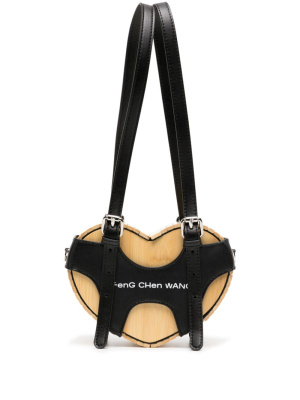 Logo-embroidered heart bamboo bag, Feng Chen Wang Logo-embroidered heart bamboo bag
Logo-embroidered heart bamboo bag, Feng Chen Wang Logo-embroidered heart bamboo bag