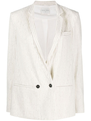 Pinstriped-pattern double-breasted blazer, Forte Forte Pinstriped-pattern double-breasted blazer
Pinstriped-pattern double-breasted blazer, Forte Forte Pinstriped-pattern double-breasted blazer
