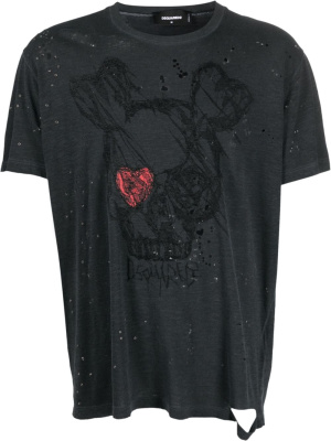 Distressed graphic-print cotton T-shirt, Dsquared2 Distressed graphic-print cotton T-shirt
Distressed graphic-print cotton T-shirt, Dsquared2 Distressed graphic-print cotton T-shirt