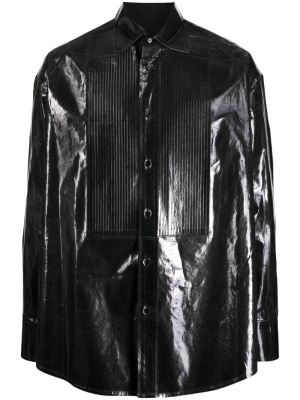 Patent-effect panelled shirt, MM6 Maison Margiela Patent-effect panelled shirt
Patent-effect panelled shirt, MM6 Maison Margiela Patent-effect panelled shirt