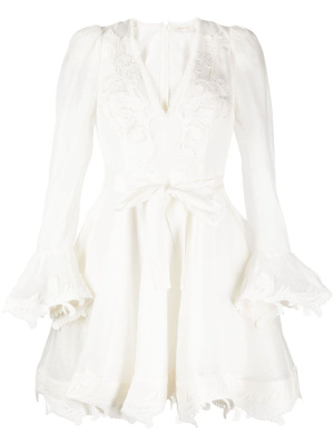 Wonderland lace-appliqué minidress, ZIMMERMANN Wonderland lace-appliqué minidress
Wonderland lace-appliqué minidress, ZIMMERMANN Wonderland lace-appliqué minidress