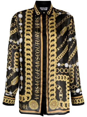 Colour-block chain-link print shirt, Versace Jeans Couture Colour-block chain-link print shirt
Colour-block chain-link print shirt, Versace Jeans Couture Colour-block chain-link print shirt