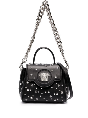 Small La Medusa studded top-handle bag, Versace Small La Medusa studded top-handle bag
Small La Medusa studded top-handle bag, Versace Small La Medusa studded top-handle bag