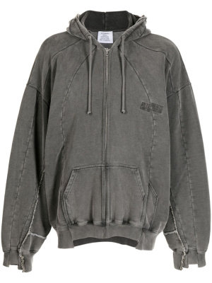 Logo-embroidered panelled hooded jacket, VETEMENTS Logo-embroidered panelled hooded jacket
Logo-embroidered panelled hooded jacket, VETEMENTS Logo-embroidered panelled hooded jacket