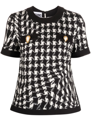 Houndstooth pearl-embellished top, Moschino Houndstooth pearl-embellished top
Houndstooth pearl-embellished top, Moschino Houndstooth pearl-embellished top