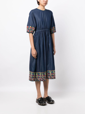 Garden floral-embroidered denim dress, YMC Garden floral-embroidered denim dress
Garden floral-embroidered denim dress, YMC Garden floral-embroidered denim dress