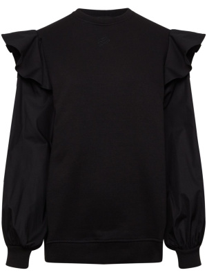 Logo-embroidered ruffle-detailing sweatshirt, Karl Lagerfeld Logo-embroidered ruffle-detailing sweatshirt
Logo-embroidered ruffle-detailing sweatshirt, Karl Lagerfeld Logo-embroidered ruffle-detailing sweatshirt