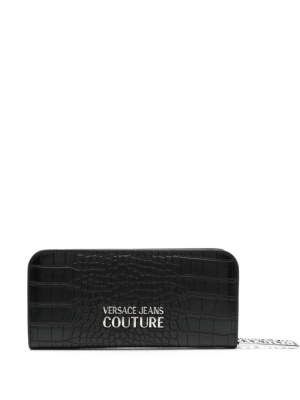 

Logo-lettering crocodile-embossed wallet, Versace Jeans Couture Logo-lettering crocodile-embossed wallet