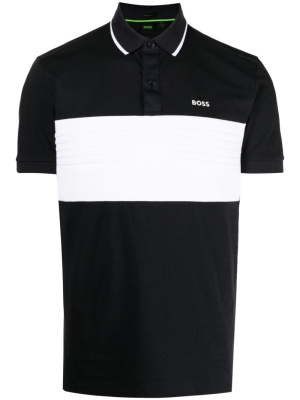 Logo-embroidered colour-block polo shirt, BOSS Logo-embroidered colour-block polo shirt
Logo-embroidered colour-block polo shirt, BOSS Logo-embroidered colour-block polo shirt