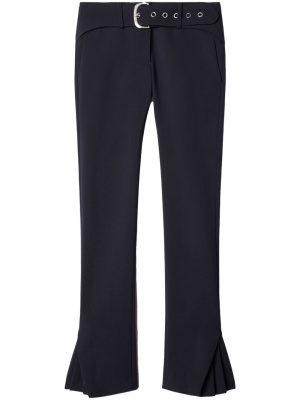 Belted flared virgin-wool trousers, Off-White Belted flared virgin-wool trousers
Belted flared virgin-wool trousers, Off-White Belted flared virgin-wool trousers