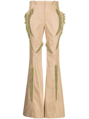 Ruffled-detail flared trousers, Kiko Kostadinov Ruffled-detail flared trousers
Ruffled-detail flared trousers, Kiko Kostadinov Ruffled-detail flared trousers