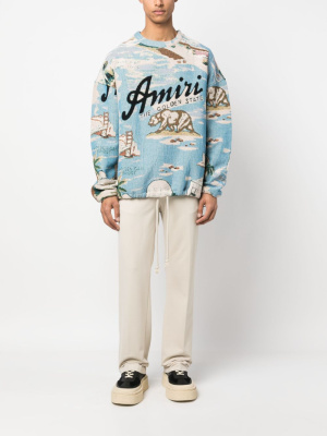 Logo-print drawstring cotton jumper, AMIRI Logo-print drawstring cotton jumper
Logo-print drawstring cotton jumper, AMIRI Logo-print drawstring cotton jumper