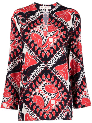 Archive Manifesto Bandana print silk blouse, Valentino Garavani Archive Manifesto Bandana print silk blouse
Archive Manifesto Bandana print silk blouse, Valentino Garavani Archive Manifesto Bandana print silk blouse