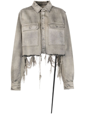 Cape-sleeve cropped shirt jacket, Rick Owens DRKSHDW Cape-sleeve cropped shirt jacket
Cape-sleeve cropped shirt jacket, Rick Owens DRKSHDW Cape-sleeve cropped shirt jacket