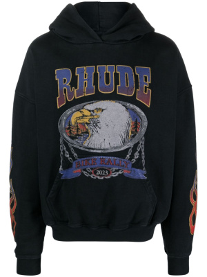 Screaming Eagle-print cotton hoodie, Rhude Screaming Eagle-print cotton hoodie
Screaming Eagle-print cotton hoodie, Rhude Screaming Eagle-print cotton hoodie