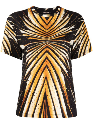 Geometric-print crystal-embellished T-shirt, Roberto Cavalli Geometric-print crystal-embellished T-shirt
Geometric-print crystal-embellished T-shirt, Roberto Cavalli Geometric-print crystal-embellished T-shirt