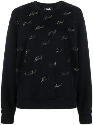 Logo-embellished cotton-blend sweatshirt, Karl Lagerfeld Logo-embellished cotton-blend sweatshirt
Logo-embellished cotton-blend sweatshirt, Karl Lagerfeld Logo-embellished cotton-blend sweatshirt