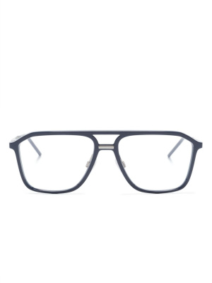 

Logo-embossed pilot-frame glasses, Dolce & Gabbana Eyewear Logo-embossed pilot-frame glasses