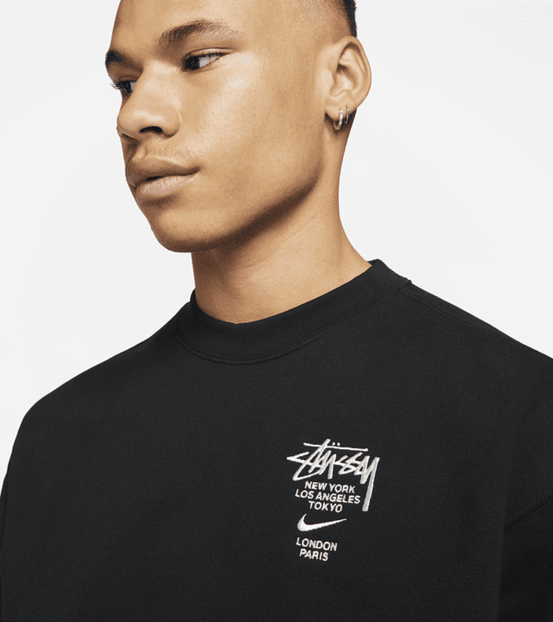 2021年製 Nike x Stussy International Crewneck Sweatshirt Black L 