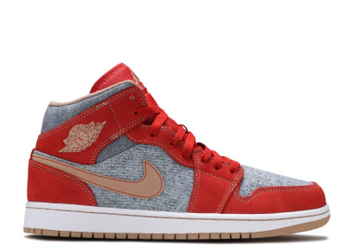 

Denim Red, Air Jordan Air Jordan 1 Mid Denim Red