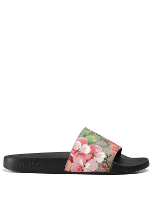 

GG Blooms Supreme slide sandals, Gucci GG Blooms Supreme slide sandals