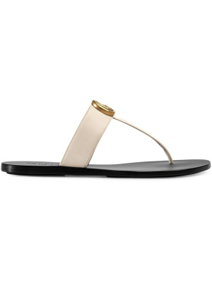 

Leather thong sandals with Double G, Gucci Leather thong sandals with Double G