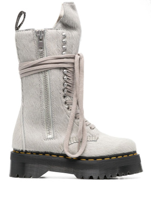 

Textured chunky lace-up boots, Rick Owens Textured chunky lace-up boots