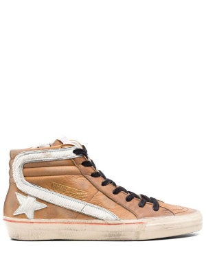 

Slide hi-top leather sneakers, Golden Goose Slide hi-top leather sneakers