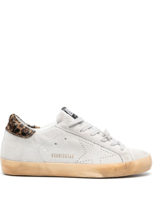 

Super-Star leopard-print lace-up sneakers, Golden Goose Super-Star leopard-print lace-up sneakers
