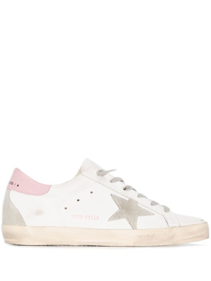 

Superstar distressed lace-up sneakers, Golden Goose Superstar distressed lace-up sneakers