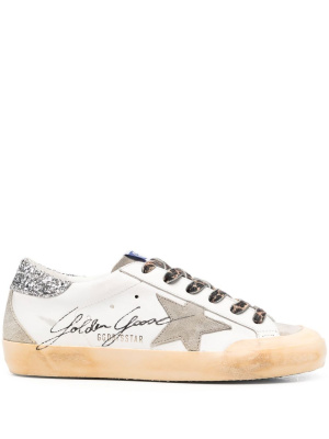 

Star patch leather low-top sneakers, Golden Goose Star patch leather low-top sneakers