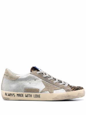 

Leopard-print panelled low-top sneakers, Golden Goose Leopard-print panelled low-top sneakers