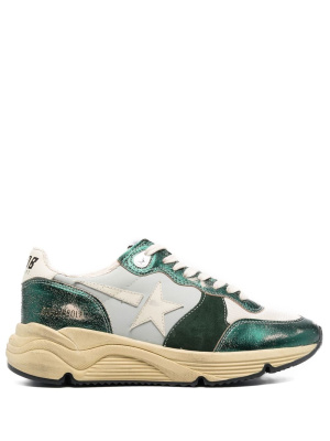 

Metallic-effect lace-up sneakers, Golden Goose Metallic-effect lace-up sneakers