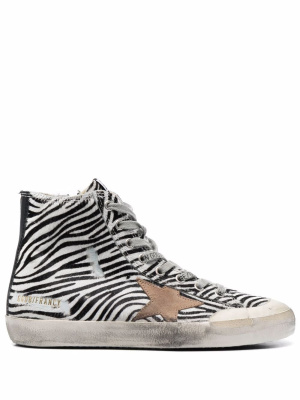 

Zebra-print high-top sneakers, Golden Goose Zebra-print high-top sneakers