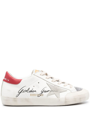 

Super-Star glitter-detail sneakers, Golden Goose Super-Star glitter-detail sneakers