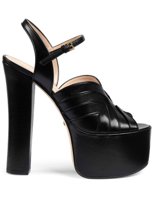 

Open-toe platform-sole sandals, Gucci Open-toe platform-sole sandals