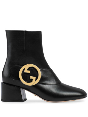 

Blondie logo-plaque ankle boots, Gucci Blondie logo-plaque ankle boots