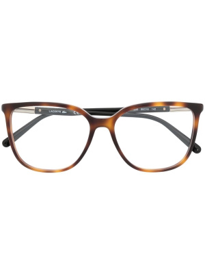 

Tortoiseshell square-frame glasses, Lacoste Tortoiseshell square-frame glasses